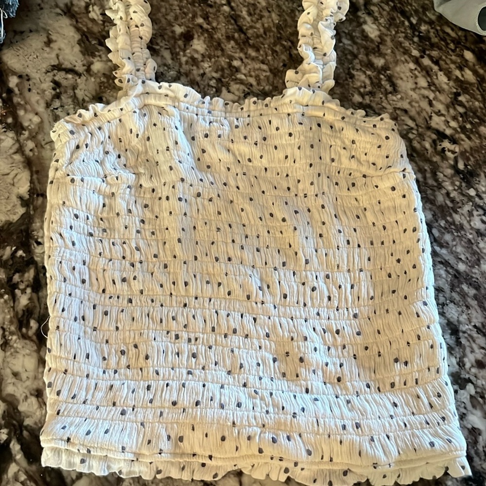 Abercrombie Smocked Polka Dot Tank